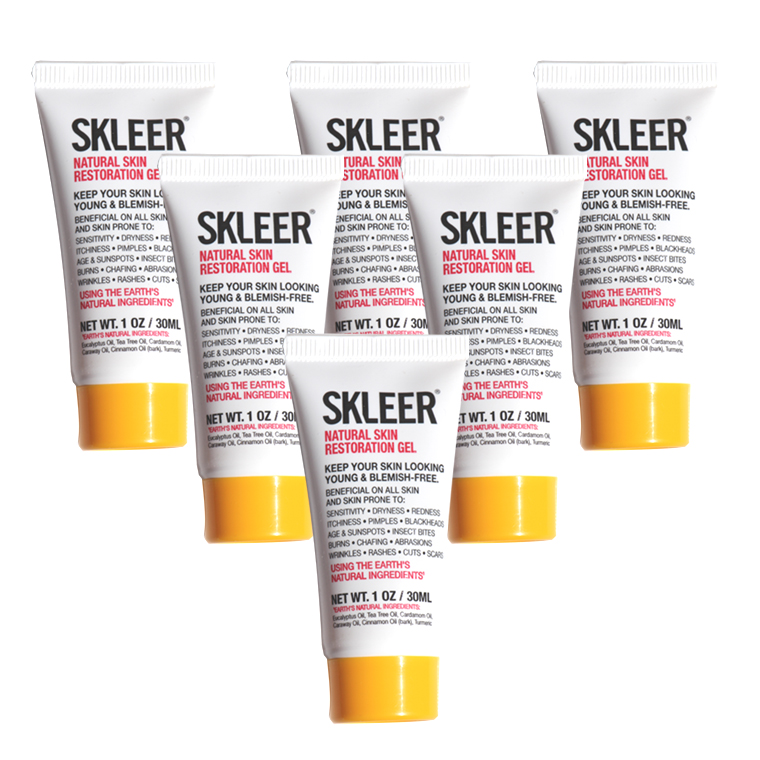 SKLEER – Natural Skin Restoration Gel – 30ml/1oz x6