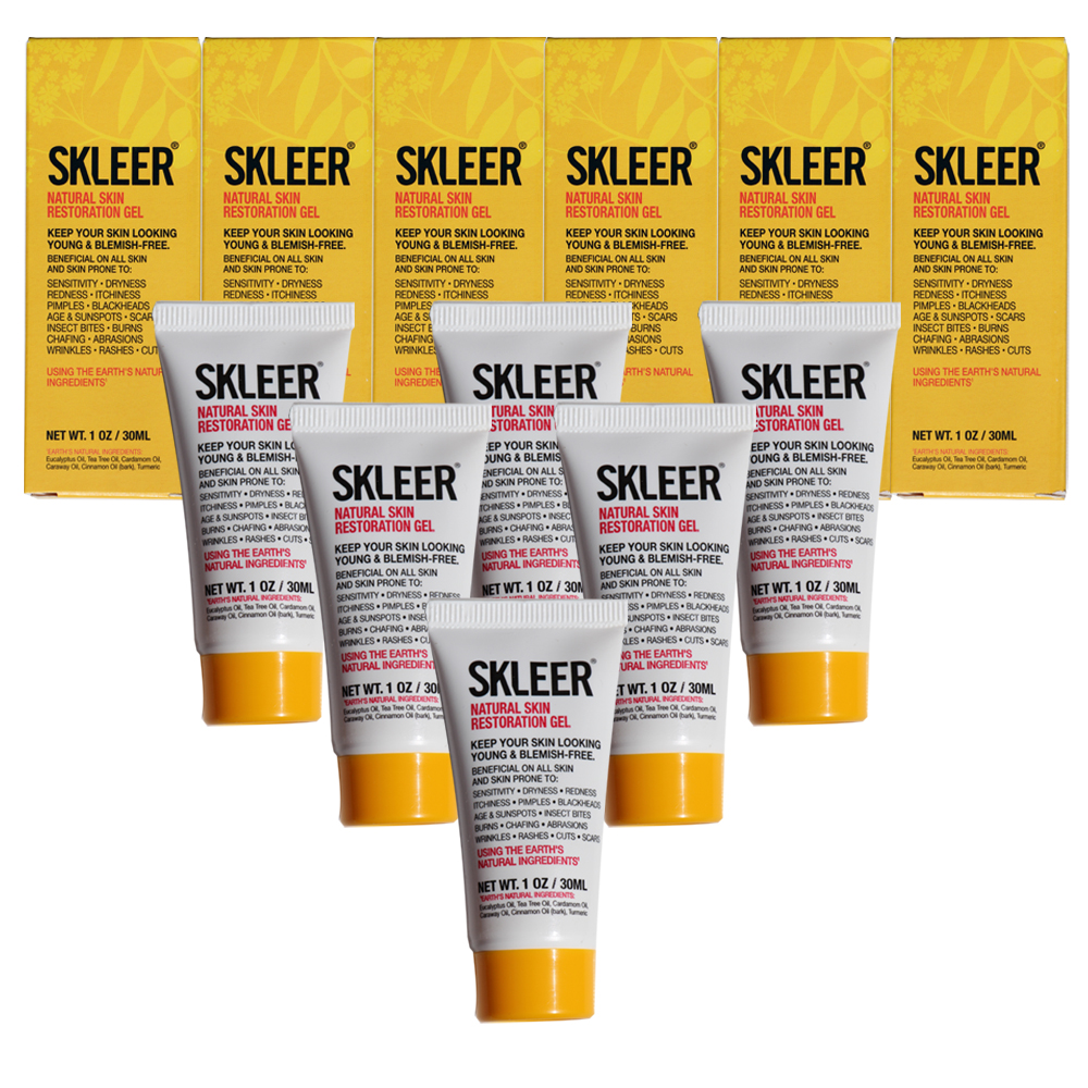 SKLEER – Natural Skin Restoration Gel – 30ml/1oz x6