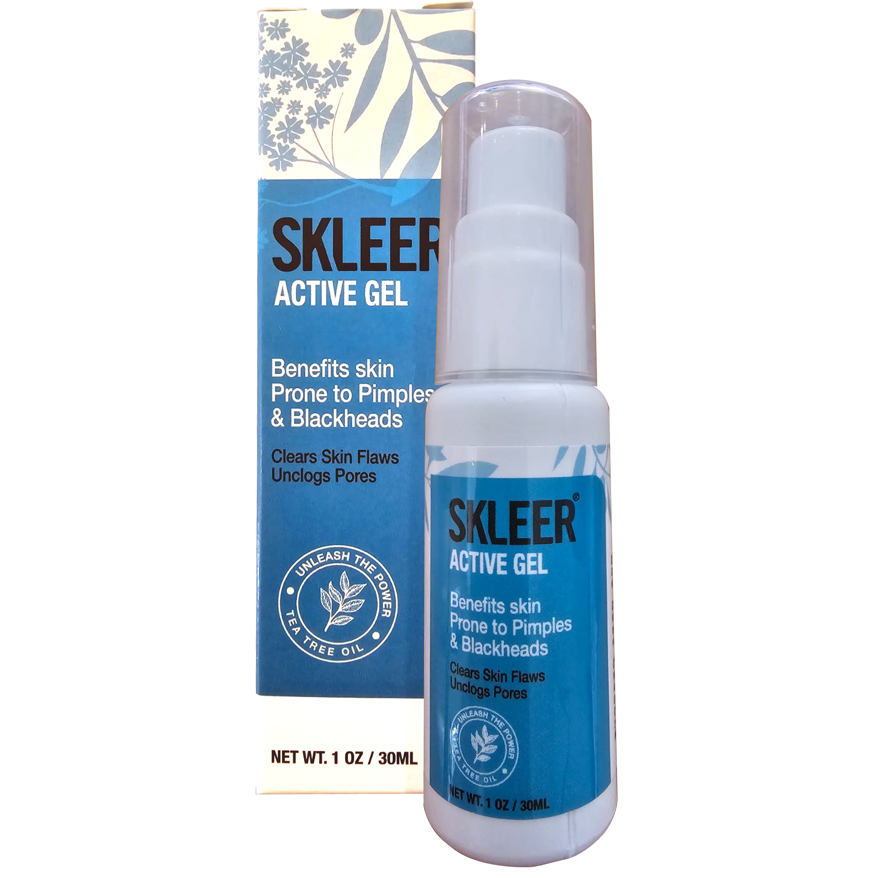 SKLEER Active Gel – Skin Blemish Gel – 30ml/1oz