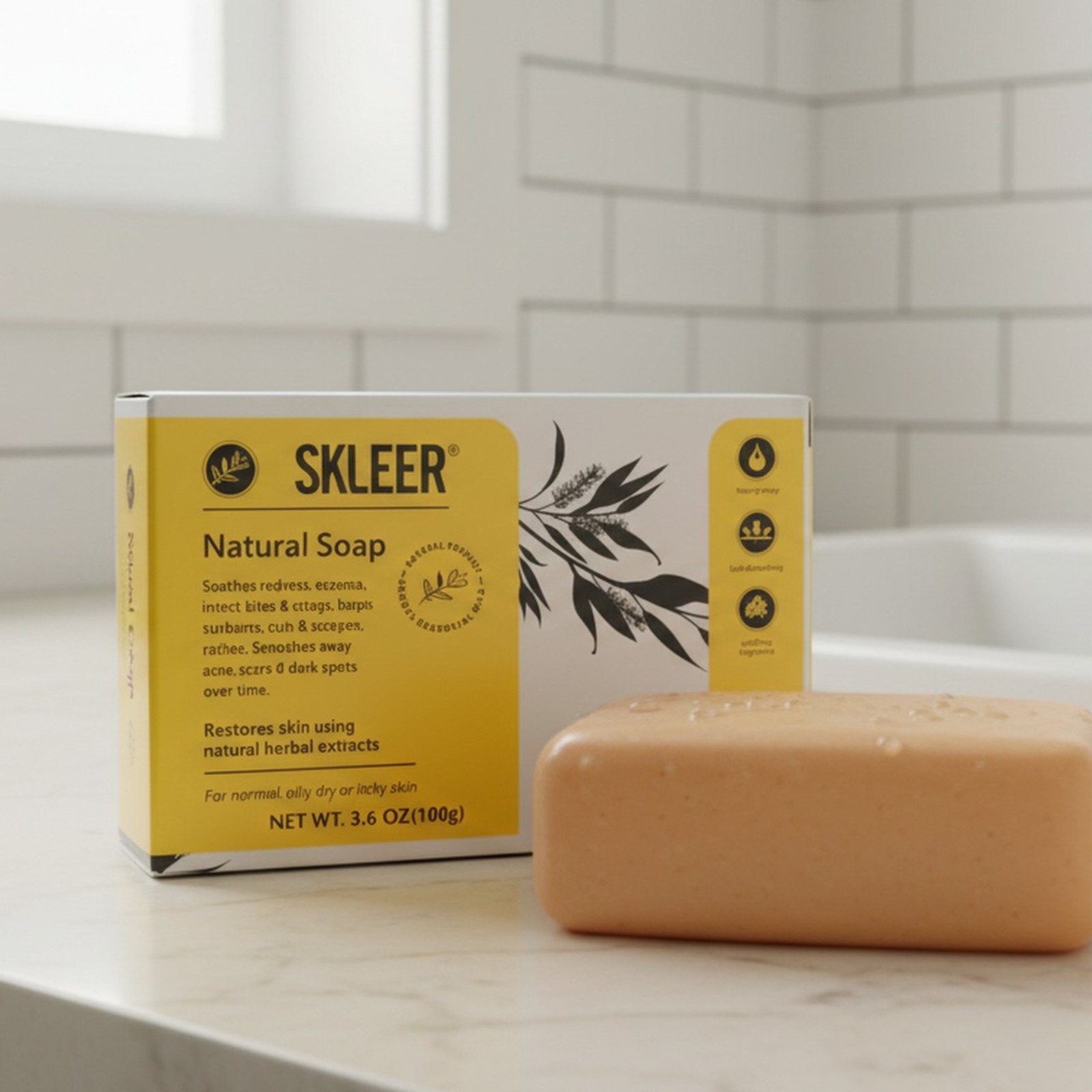 SKLEER Gel + Soap Combo — 3× Natural Skin Restoration Gel 2.5oz + 6× Natural Soap — Special Deal - Image 5